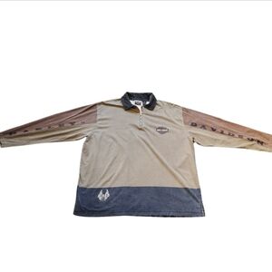 Harley-Davidson Tan and Black Long Sleeve Shirt